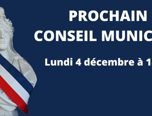 Prochain Conseil Municipal : lundi 4 décembre 2023 à 18h30