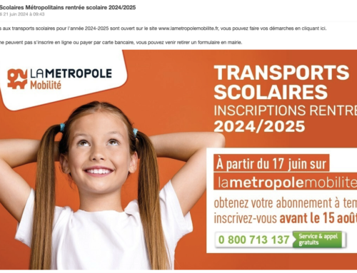 Pass Scolaires Métropolitains rentrée scolaire 2024/2025